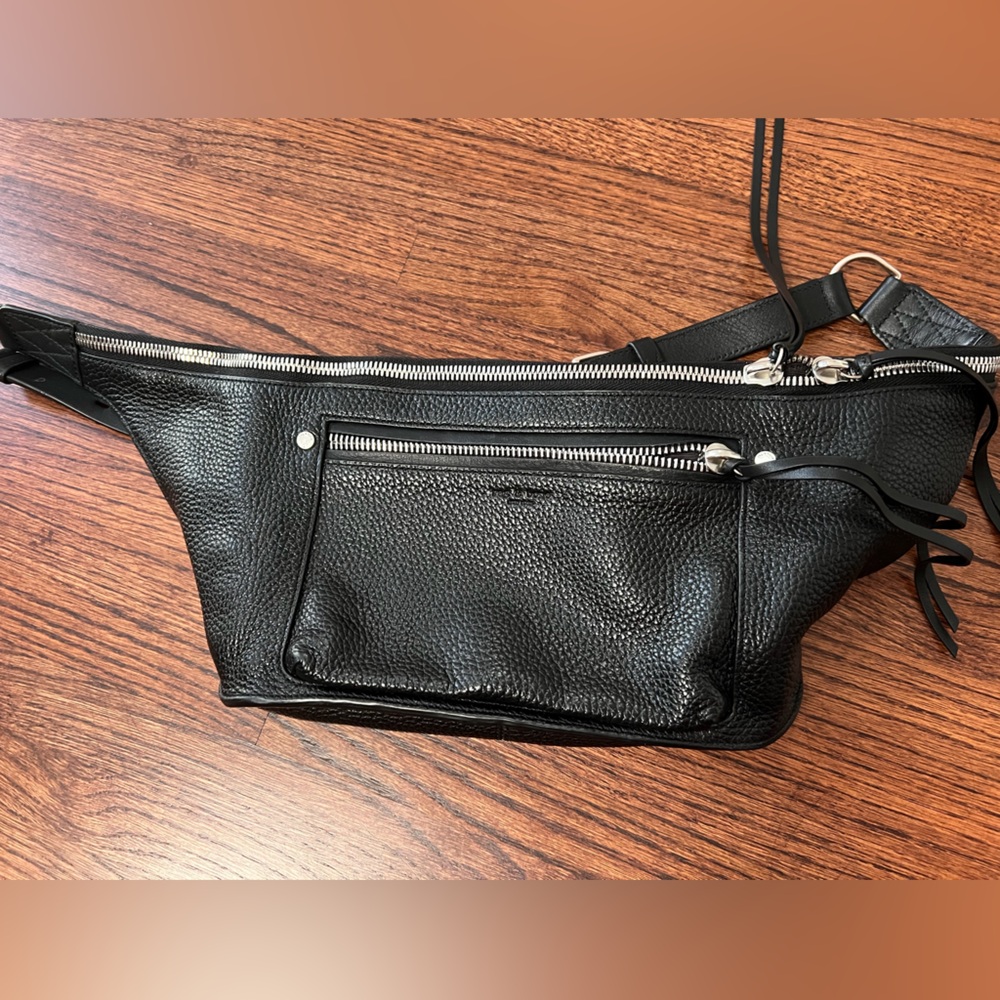rag & bone Black Leather Belt Bag
